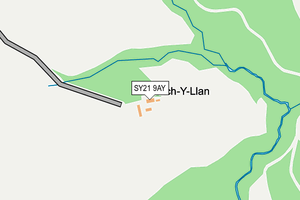 SY21 9AY map - OS OpenMap – Local (Ordnance Survey)