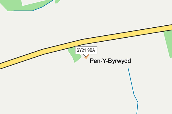 SY21 9BA map - OS OpenMap – Local (Ordnance Survey)