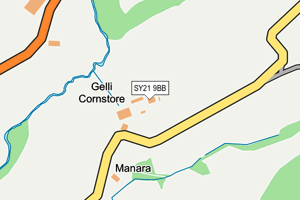 SY21 9BB map - OS OpenMap – Local (Ordnance Survey)