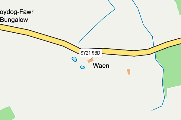 SY21 9BD map - OS OpenMap – Local (Ordnance Survey)