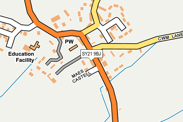 SY21 9BJ map - OS OpenMap – Local (Ordnance Survey)