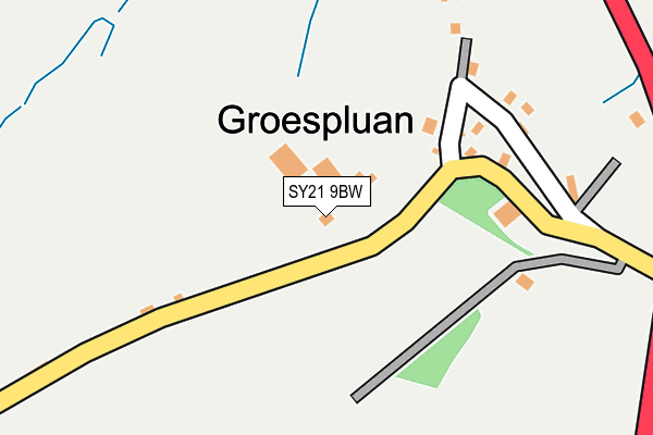 SY21 9BW map - OS OpenMap – Local (Ordnance Survey)