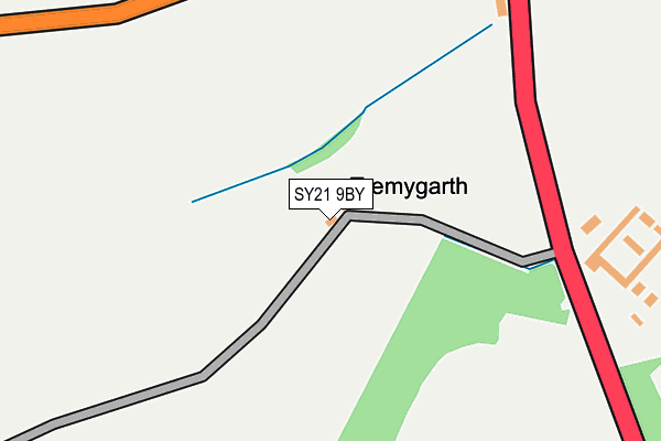 SY21 9BY map - OS OpenMap – Local (Ordnance Survey)