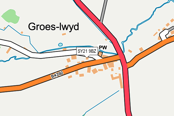 SY21 9BZ map - OS OpenMap – Local (Ordnance Survey)