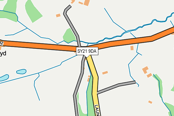 SY21 9DA map - OS OpenMap – Local (Ordnance Survey)