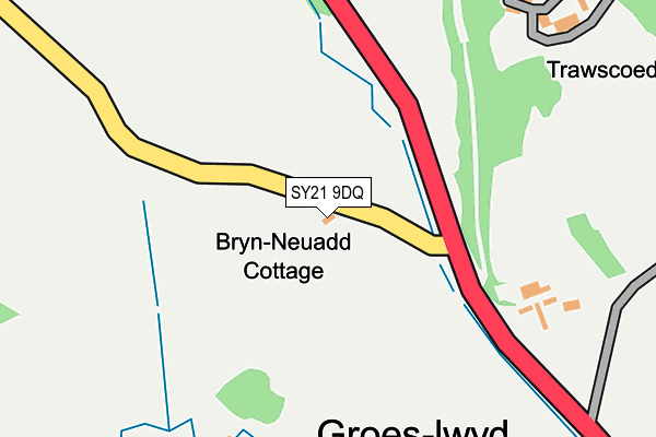 SY21 9DQ map - OS OpenMap – Local (Ordnance Survey)