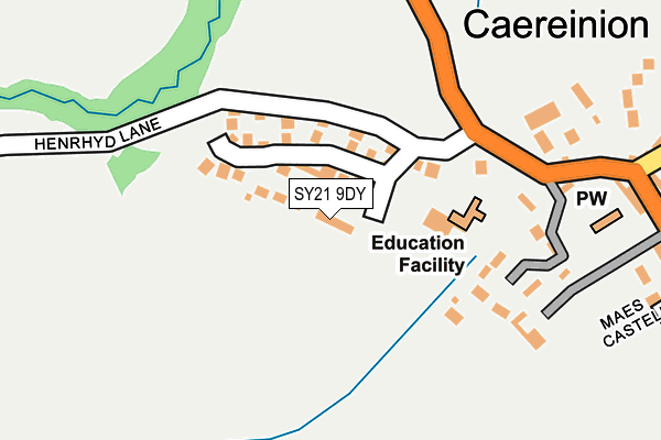 SY21 9DY map - OS OpenMap – Local (Ordnance Survey)