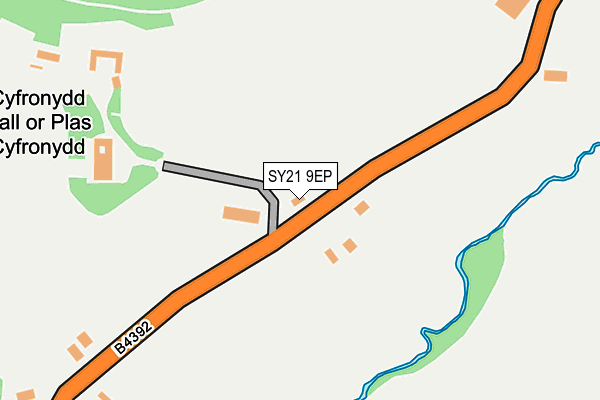 SY21 9EP map - OS OpenMap – Local (Ordnance Survey)