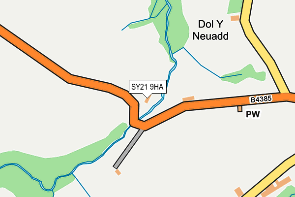 SY21 9HA map - OS OpenMap – Local (Ordnance Survey)