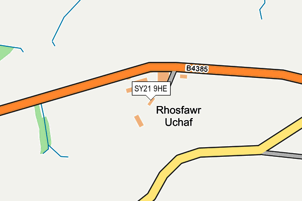 SY21 9HE map - OS OpenMap – Local (Ordnance Survey)
