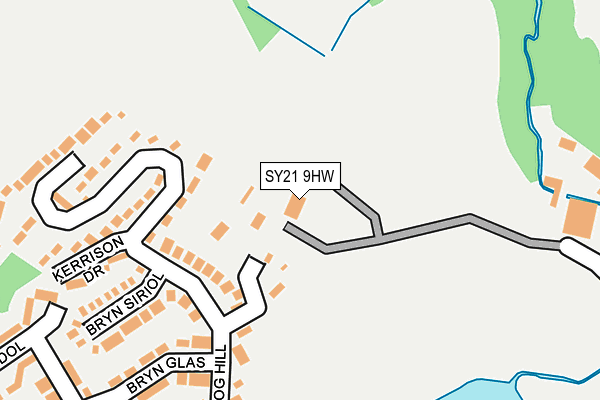 SY21 9HW map - OS OpenMap – Local (Ordnance Survey)