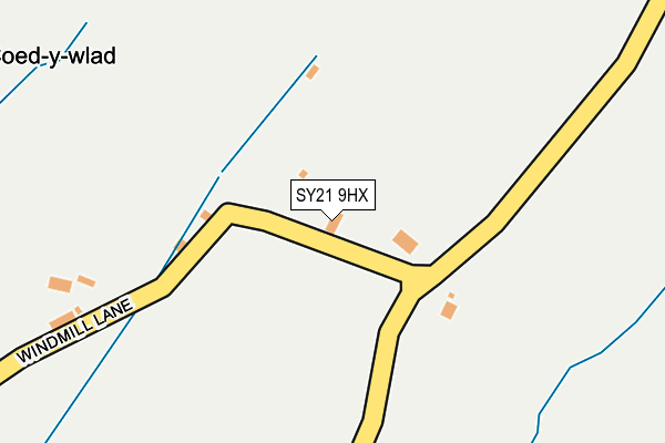 SY21 9HX map - OS OpenMap – Local (Ordnance Survey)