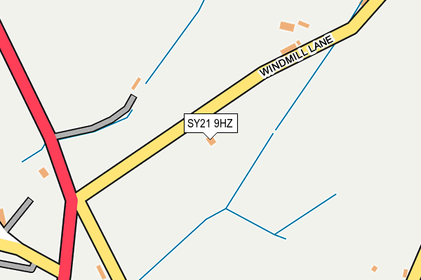 SY21 9HZ map - OS OpenMap – Local (Ordnance Survey)