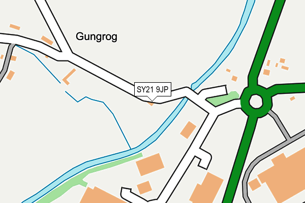 SY21 9JP map - OS OpenMap – Local (Ordnance Survey)