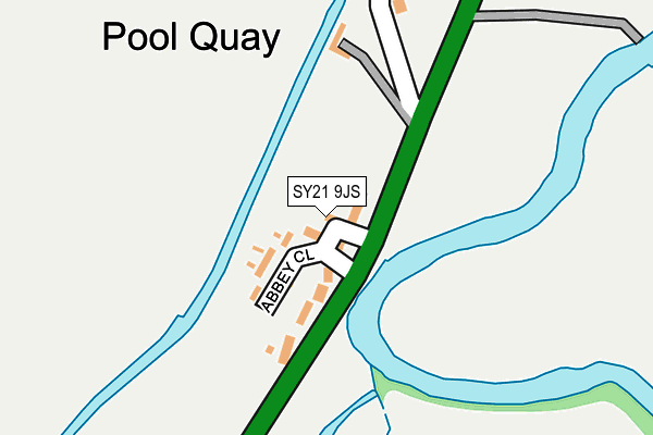 SY21 9JS map - OS OpenMap – Local (Ordnance Survey)