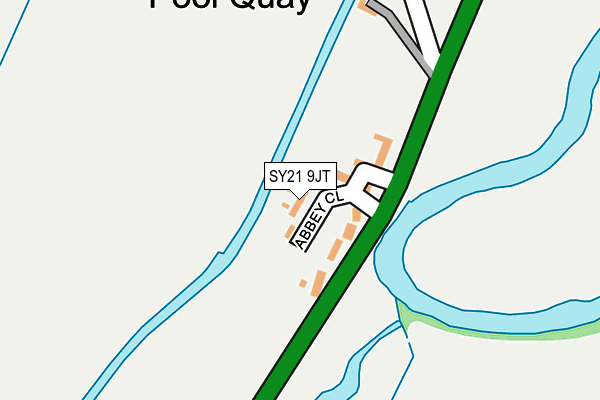 SY21 9JT map - OS OpenMap – Local (Ordnance Survey)