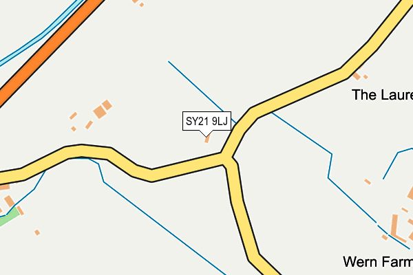 SY21 9LJ map - OS OpenMap – Local (Ordnance Survey)