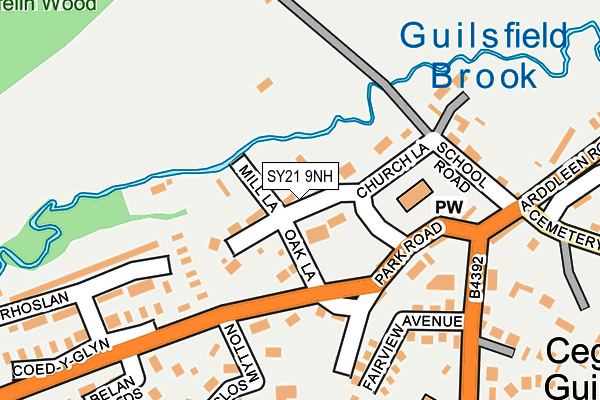 SY21 9NH map - OS OpenMap – Local (Ordnance Survey)