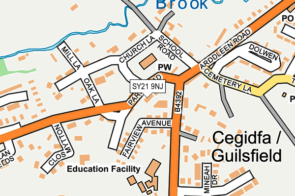 SY21 9NJ map - OS OpenMap – Local (Ordnance Survey)