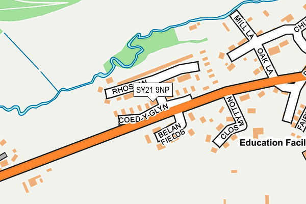 SY21 9NP map - OS OpenMap – Local (Ordnance Survey)