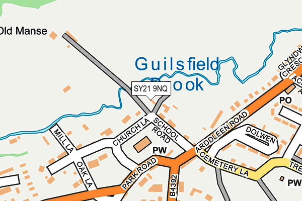 SY21 9NQ map - OS OpenMap – Local (Ordnance Survey)