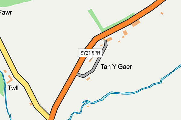 SY21 9PR map - OS OpenMap – Local (Ordnance Survey)
