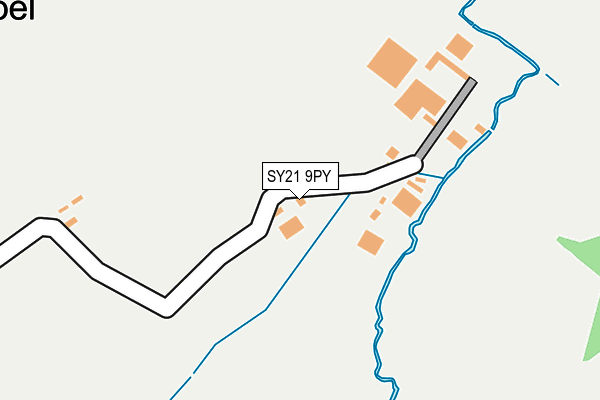 SY21 9PY map - OS OpenMap – Local (Ordnance Survey)