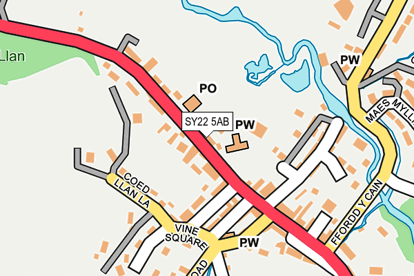 SY22 5AB map - OS OpenMap – Local (Ordnance Survey)