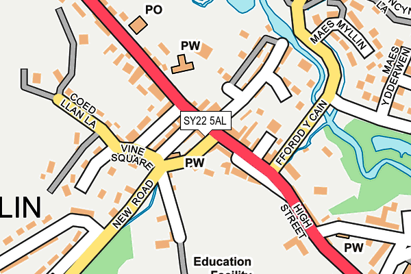 SY22 5AL map - OS OpenMap – Local (Ordnance Survey)