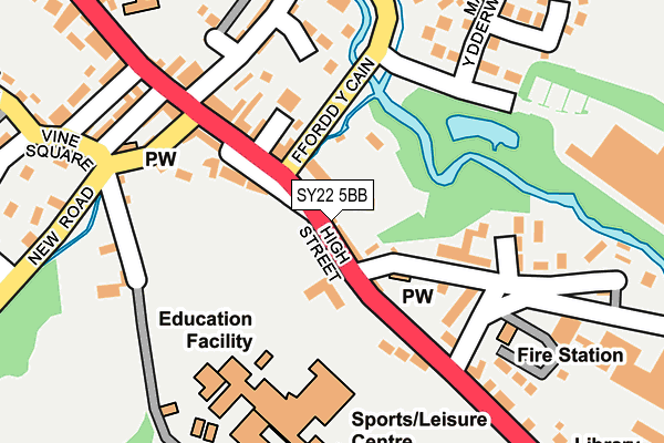 SY22 5BB map - OS OpenMap – Local (Ordnance Survey)