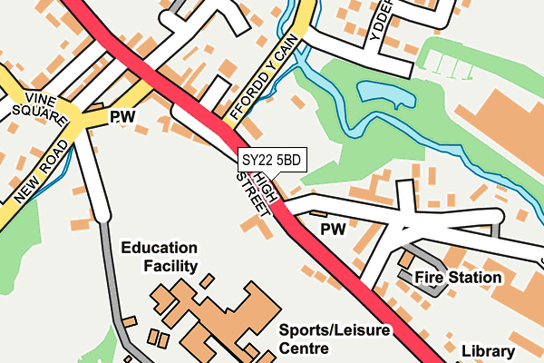 SY22 5BD map - OS OpenMap – Local (Ordnance Survey)