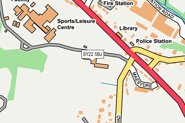 SY22 5BJ map - OS OpenMap – Local (Ordnance Survey)