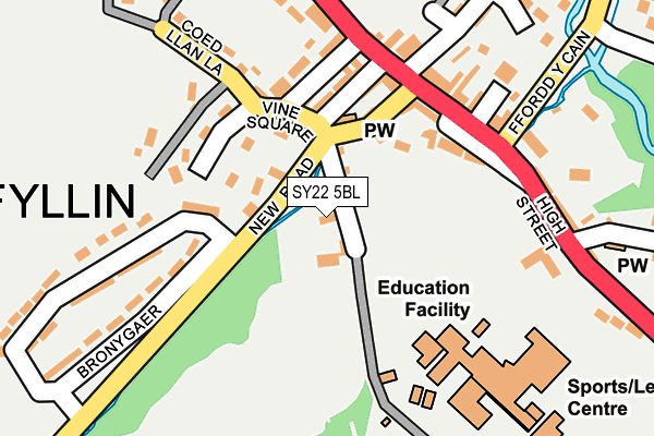 SY22 5BL map - OS OpenMap – Local (Ordnance Survey)