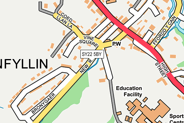 SY22 5BY map - OS OpenMap – Local (Ordnance Survey)