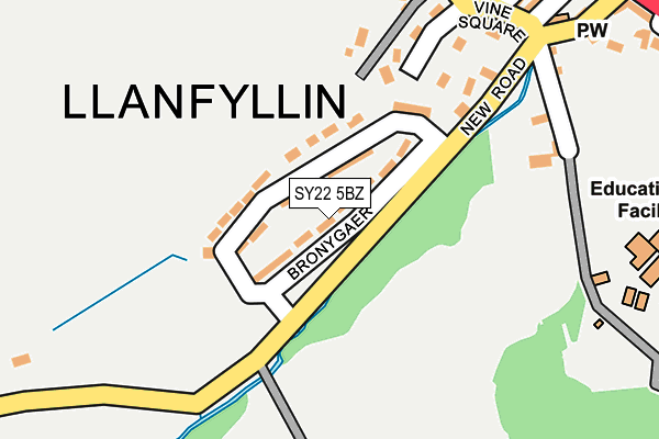 SY22 5BZ map - OS OpenMap – Local (Ordnance Survey)