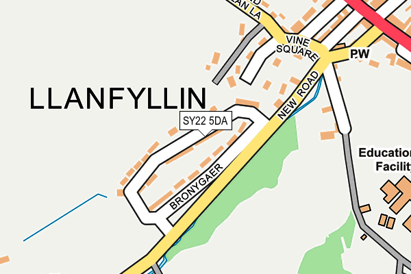 SY22 5DA map - OS OpenMap – Local (Ordnance Survey)