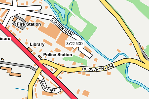 SY22 5DD map - OS OpenMap – Local (Ordnance Survey)