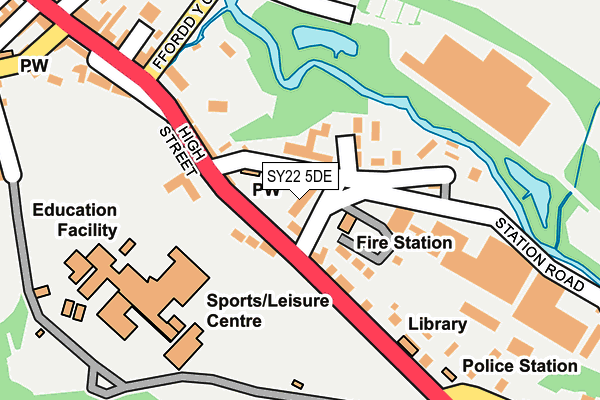 SY22 5DE map - OS OpenMap – Local (Ordnance Survey)