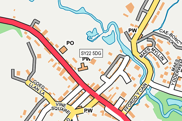 SY22 5DG map - OS OpenMap – Local (Ordnance Survey)