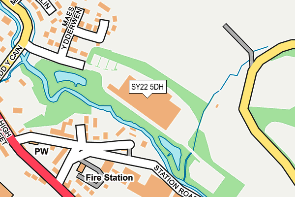 SY22 5DH map - OS OpenMap – Local (Ordnance Survey)