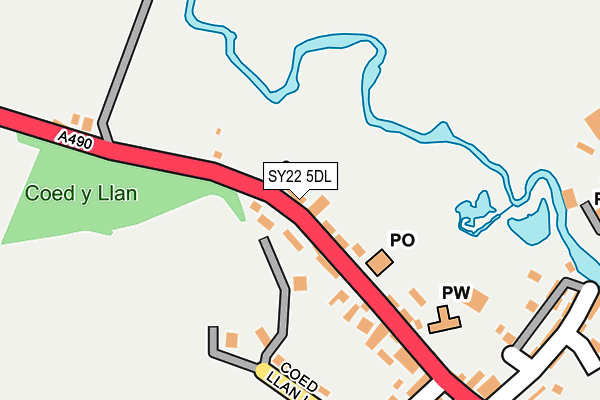 SY22 5DL map - OS OpenMap – Local (Ordnance Survey)