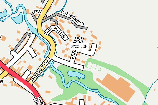 SY22 5DP map - OS OpenMap – Local (Ordnance Survey)