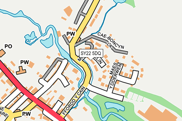 SY22 5DQ map - OS OpenMap – Local (Ordnance Survey)