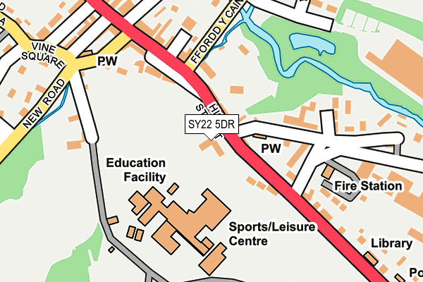 SY22 5DR map - OS OpenMap – Local (Ordnance Survey)