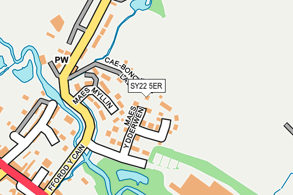 SY22 5ER map - OS OpenMap – Local (Ordnance Survey)