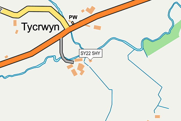 SY22 5HY map - OS OpenMap – Local (Ordnance Survey)