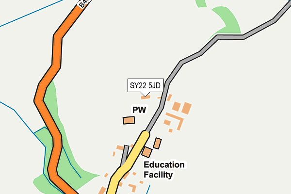 SY22 5JD map - OS OpenMap – Local (Ordnance Survey)