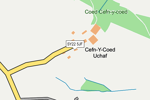 SY22 5JF map - OS OpenMap – Local (Ordnance Survey)