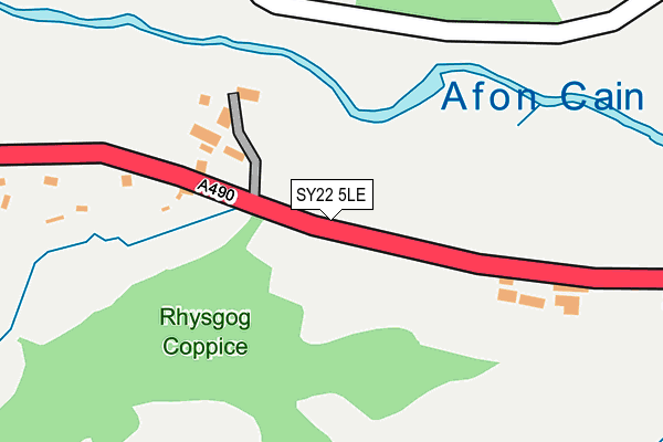 SY22 5LE map - OS OpenMap – Local (Ordnance Survey)