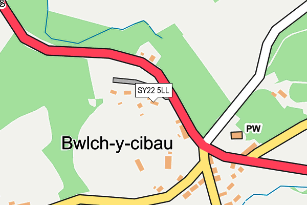 SY22 5LL map - OS OpenMap – Local (Ordnance Survey)